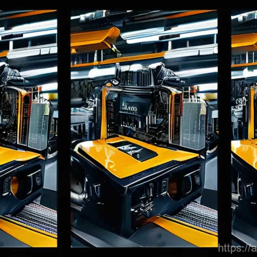 공장자동화 솔루션 도입 사례 - Here are three detailed image prompts in English, inspired by the provided text about smart factorie...