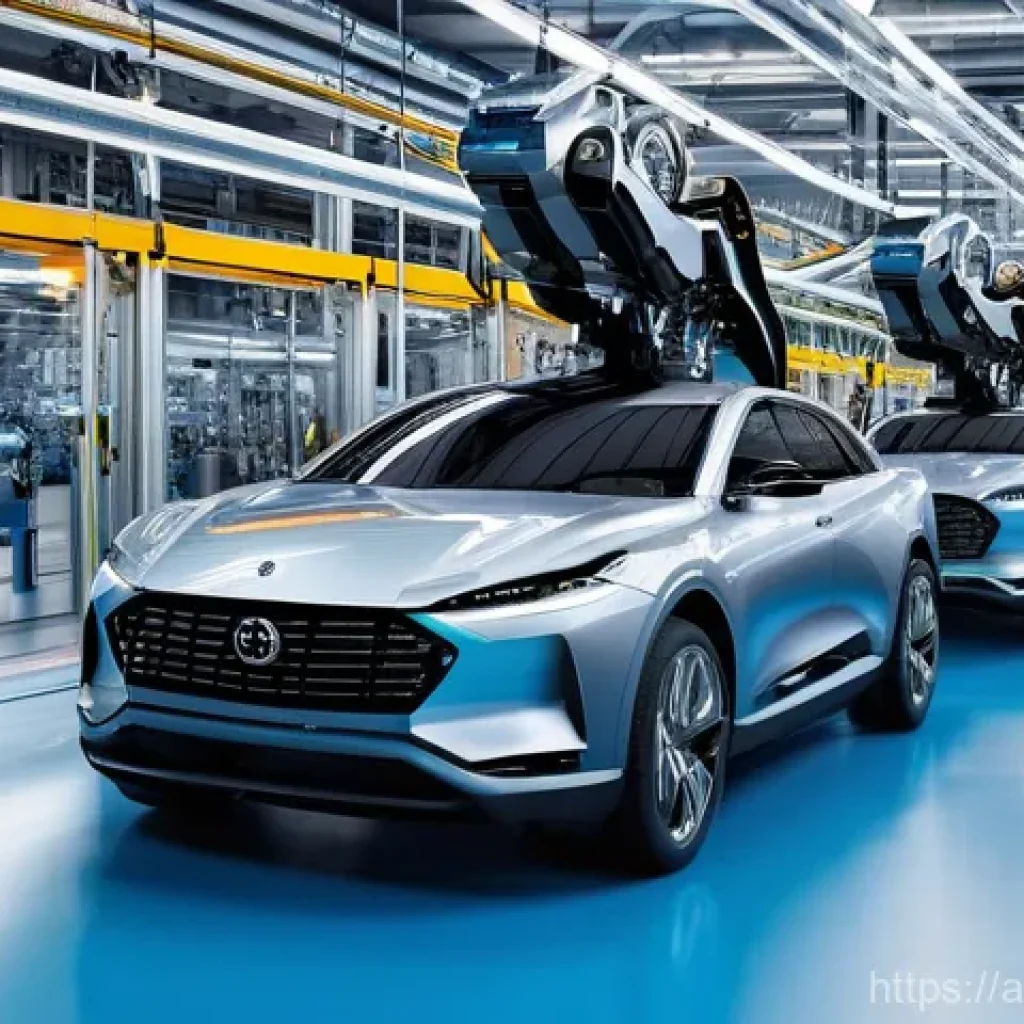 산업용 로봇 활용 분야 - **Prompt 1: Hyper-Efficient Automotive Assembly Line**
An ultra-modern, clean, and brightly lit ...