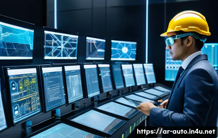 자동화 설비의 배치 최적화 - **Prompt:** A vibrant, ultra-modern smart factory floor, showcasing an integrated symphony of automa...