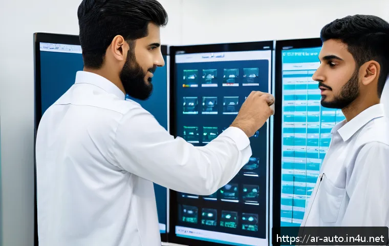공장자동화 자격증 취득 방법 - A modern industrial automation training classroom in Saudi Arabia, featuring a diverse group of youn...